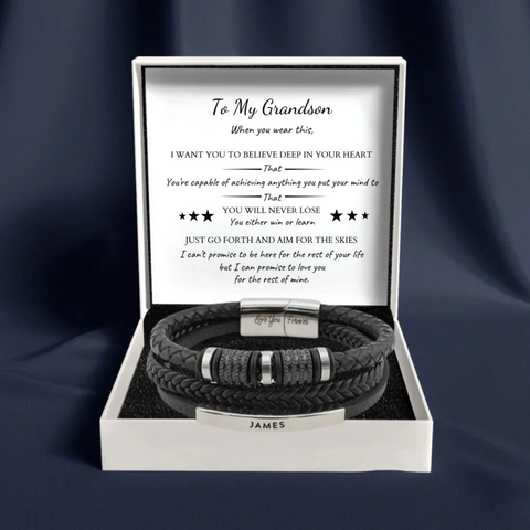 To My Grandson – Forever Together Name Bracelet