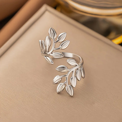 Botanical Leaf Wrap Ring