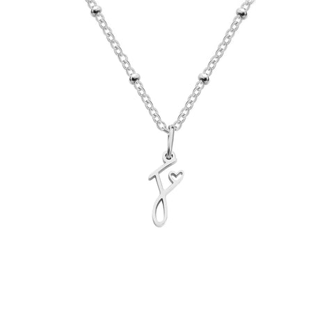 Love Initial Alphabet Necklace