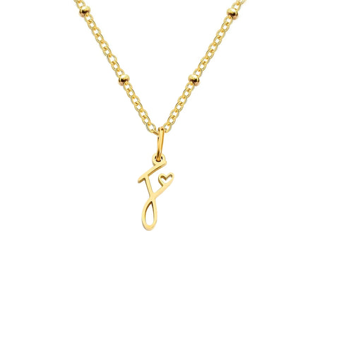 Love Initial Alphabet Necklace