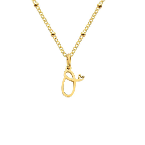 Love Initial Alphabet Necklace