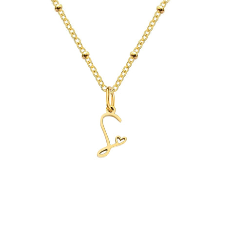 Love Initial Alphabet Necklace