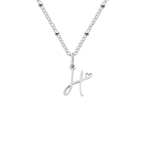 Love Initial Alphabet Necklace