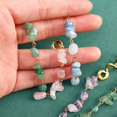 Boho Hair Jewel Set – Gemstone Hair Spirals (3 Pack)