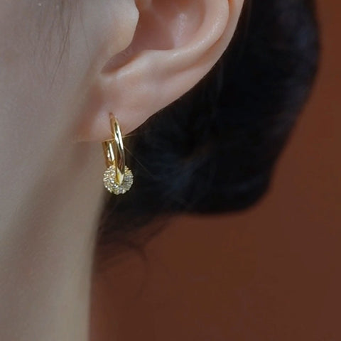 Diamond Ball Earrings