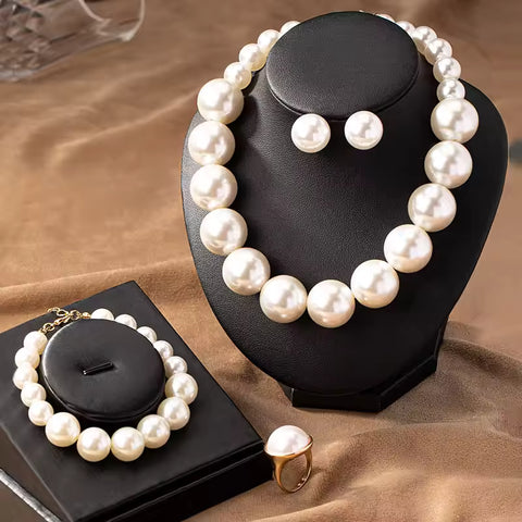 5pc Vintage Pearl Jewelry Set