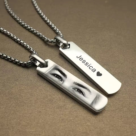 Personalized Eye Photo Necklace