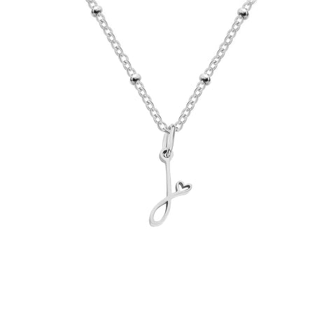 Love Initial Alphabet Necklace