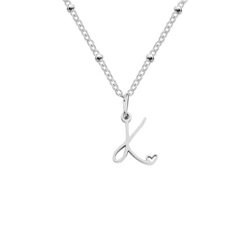 Love Initial Alphabet Necklace