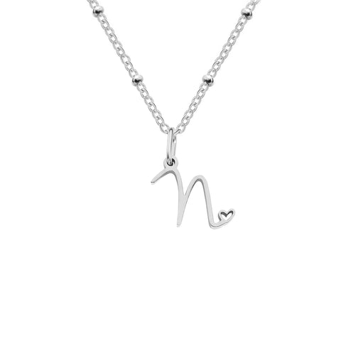 Love Initial Alphabet Necklace