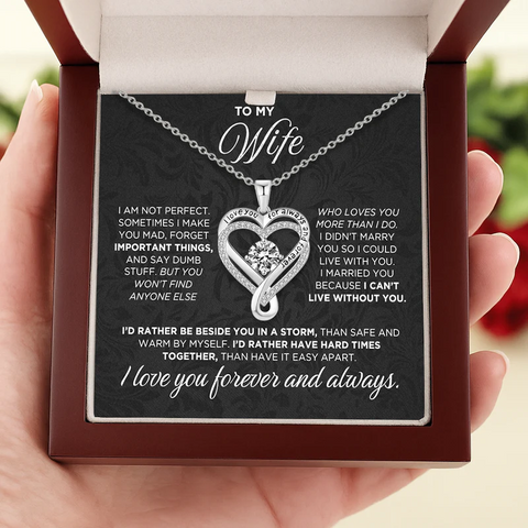 To My Wife Heart Necklace – Forever & Always Gift Box