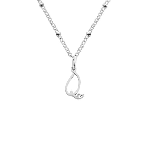 Love Initial Alphabet Necklace