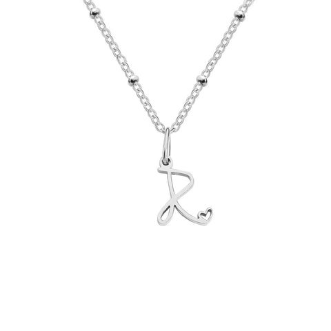 Love Initial Alphabet Necklace