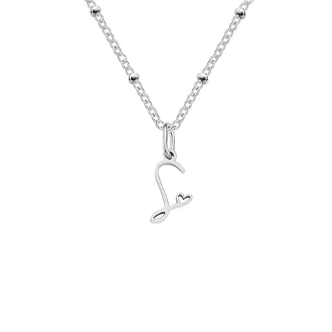 Love Initial Alphabet Necklace