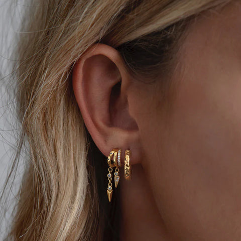 Sienna Stacked Triple Hoop Illusion Earrings
