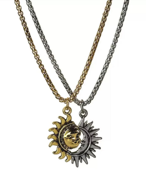 Sun & Moon Necklace Set