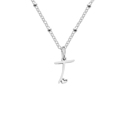 Love Initial Alphabet Necklace