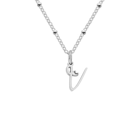 Love Initial Alphabet Necklace