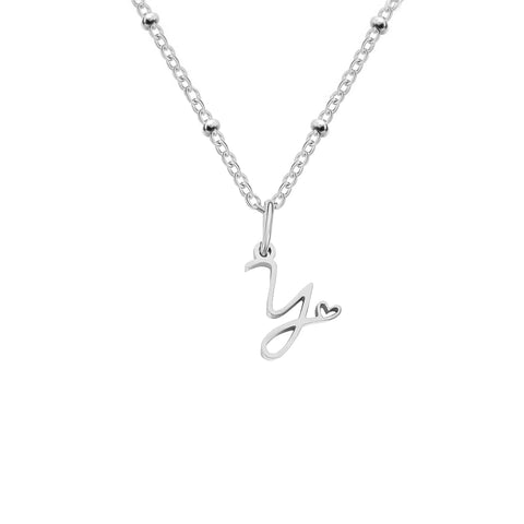 Love Initial Alphabet Necklace