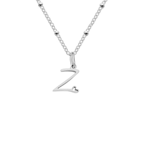 Love Initial Alphabet Necklace